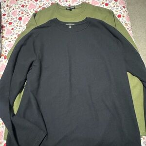 Banana Republic Black and Olive Mens Shirts size Large